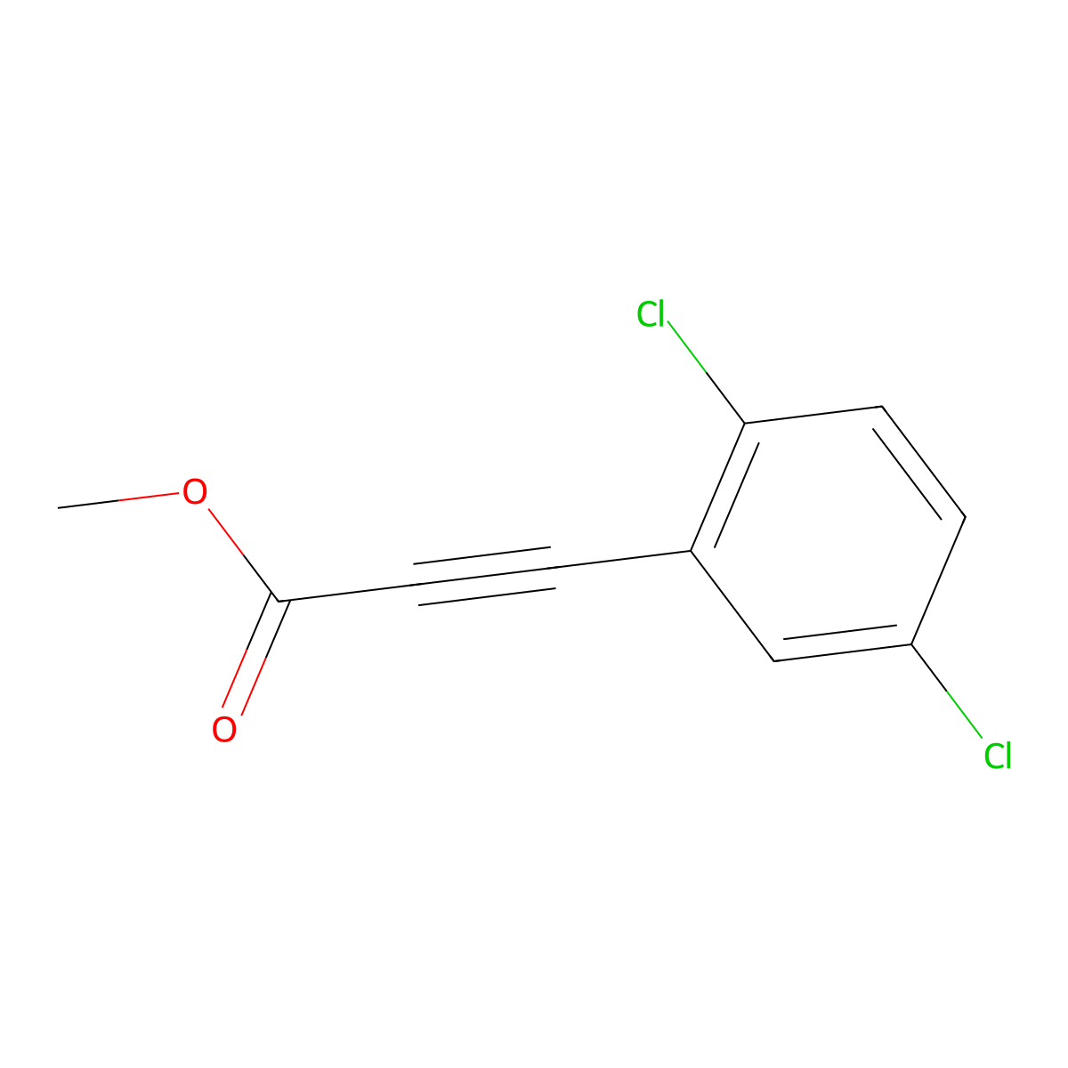 Methyl 3-(2,5-dichlorophenyl)prop-2-ynoate molecular structure, CAS 1343764-97-5