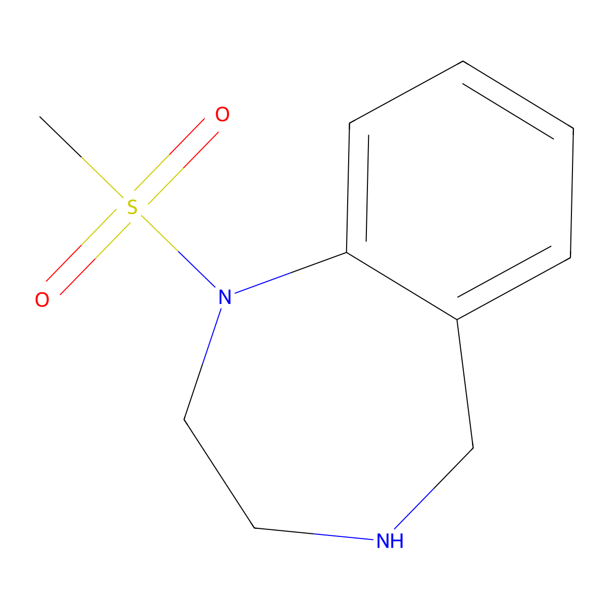 1-Methanesulfonyl-2,3,4,5-tetrahydro-1H-1,4-benzodiazepine molecular structure, CAS 1343767-08-7