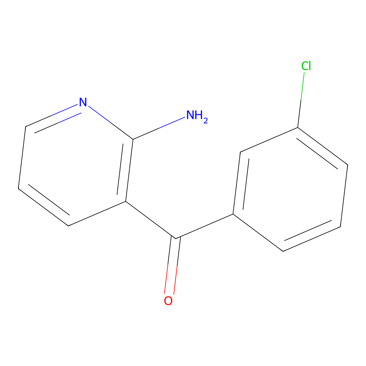 3-(3-Chlorobenzoyl)pyridin-2-amine molecular structure, CAS 1343767-60-1