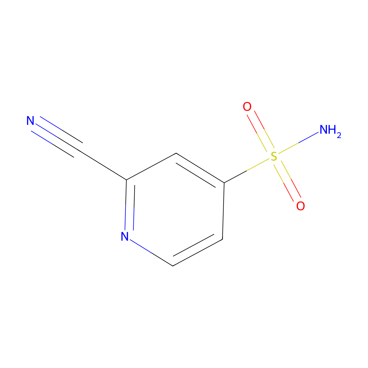 2-Cyanopyridine-4-sulfonamide molecular structure, CAS 1343775-57-4