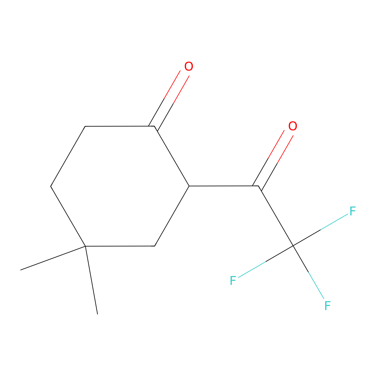 4,4-Dimethyl-2-(trifluoroacetyl)cyclohexan-1-one molecular structure, CAS 1343778-82-4