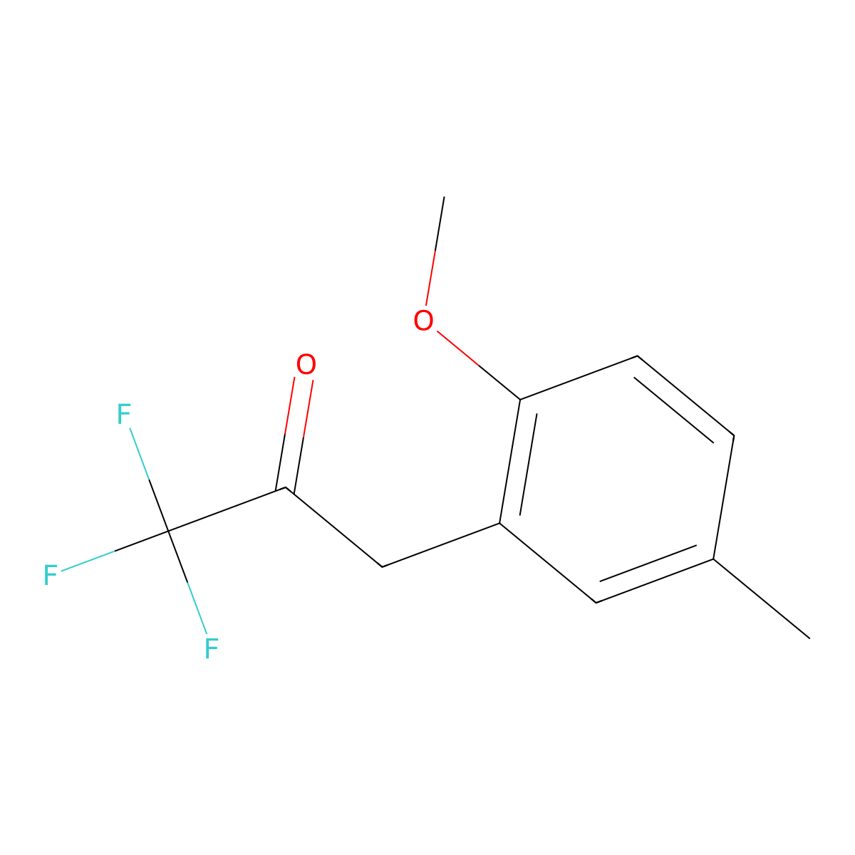 1,1,1-Trifluoro-3-(2-methoxy-5-methylphenyl)propan-2-one molecular structure, CAS 1343783-19-6