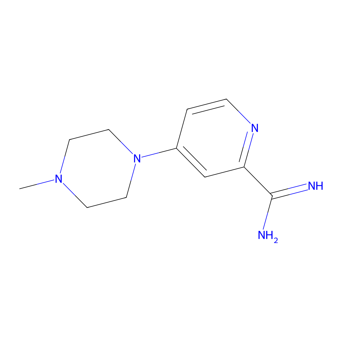 4-(4-Methylpiperazin-1-yl)picolinimidamide molecular structure, CAS 1343783-65-2