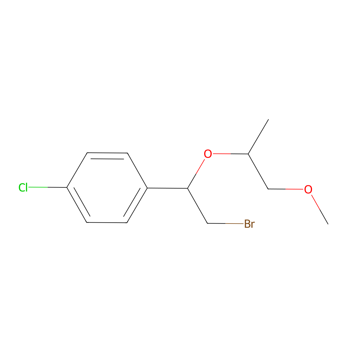 1-{2-Bromo-1-[(1-methoxypropan-2-yl)oxy]ethyl}-4-chlorobenzene molecular structure, CAS 1343785-00-1
