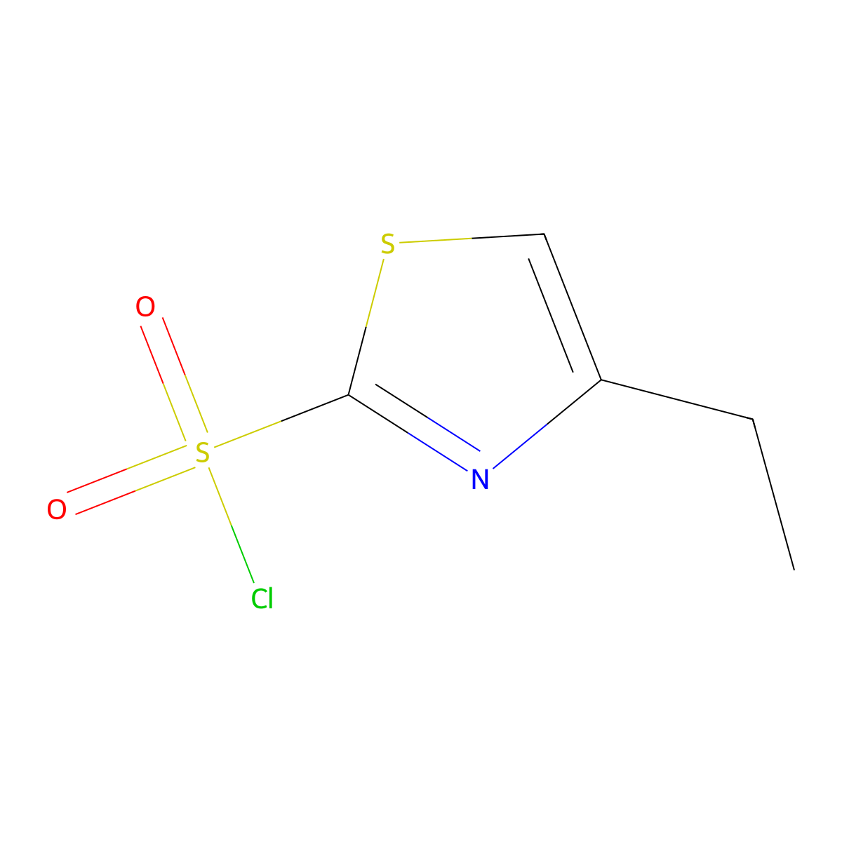 4-Ethyl-1,3-thiazole-2-sulfonyl chloride molecular structure, CAS 1343787-49-4