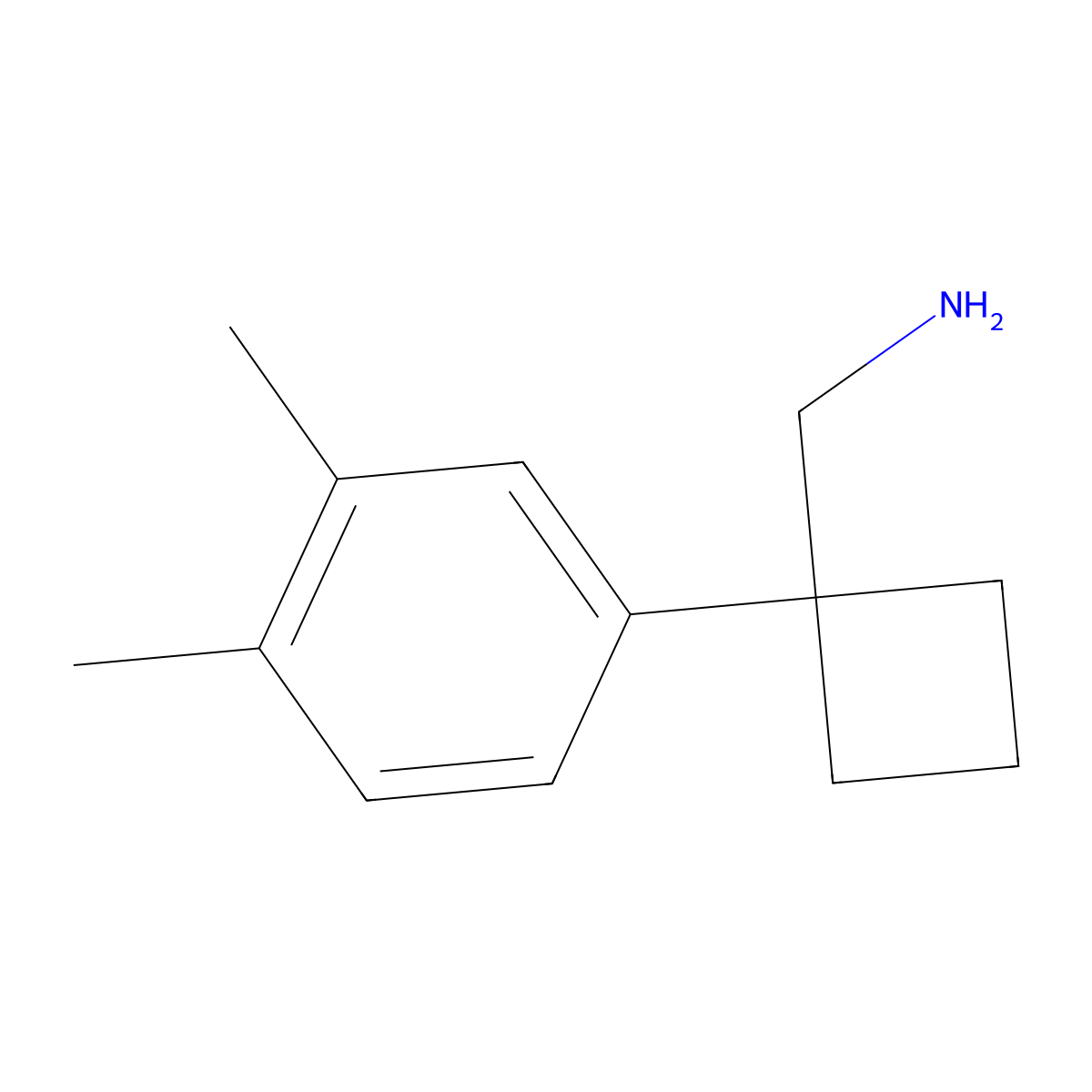 [1-(3,4-Dimethylphenyl)cyclobutyl]methanamine molecular structure, CAS 1343789-63-8