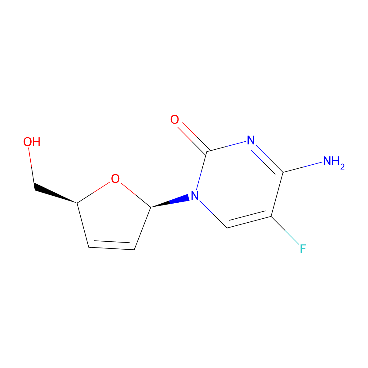 Dexelvucitabine molecular structure, CAS 134379-77-4