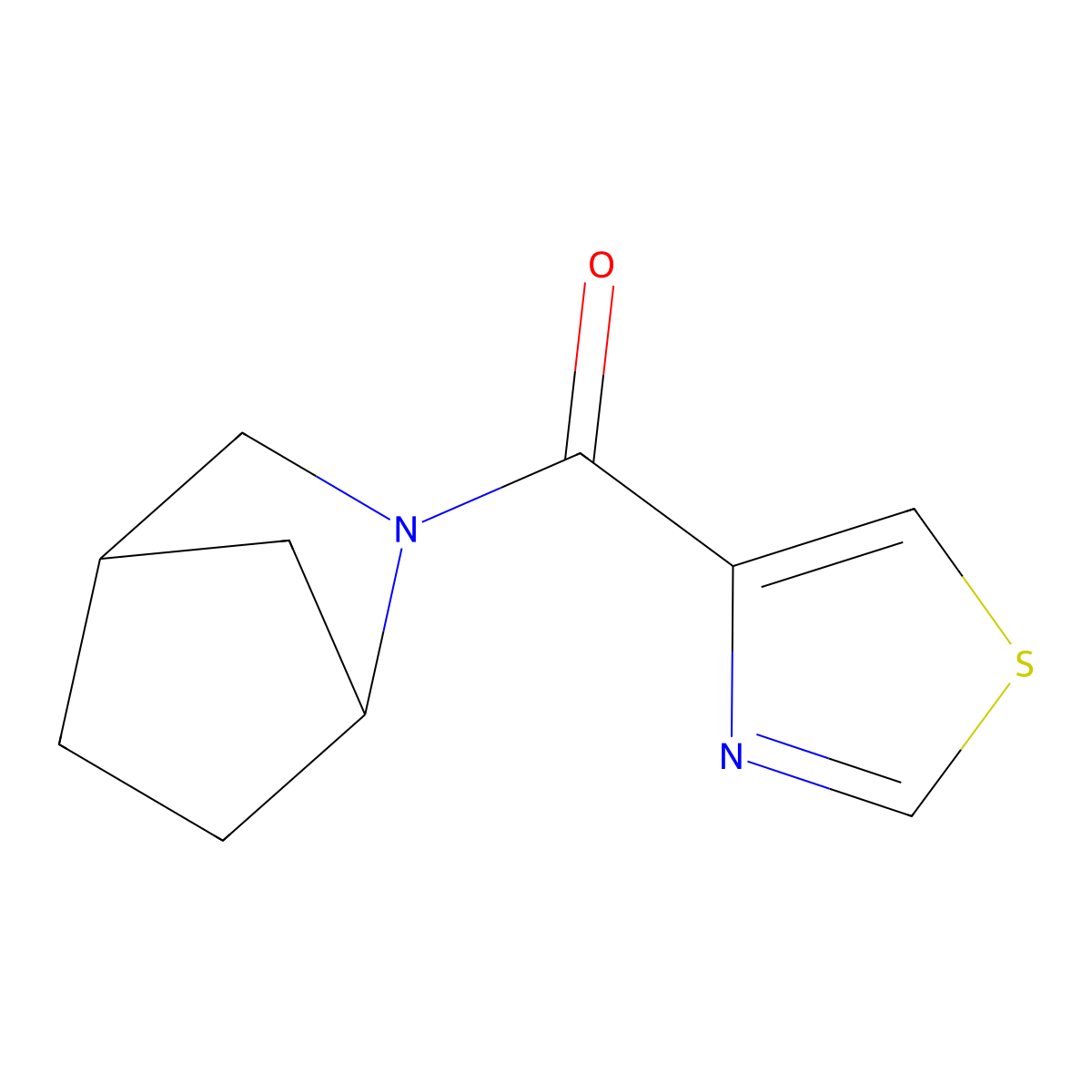 2-(1,3-Thiazole-4-carbonyl)-2-azabicyclo[2.2.1]heptane molecular structure, CAS 1343794-55-7