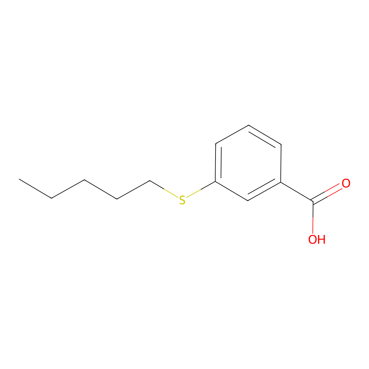 3-(n-Pentylthio)benzoic acid molecular structure, CAS 1343798-25-3