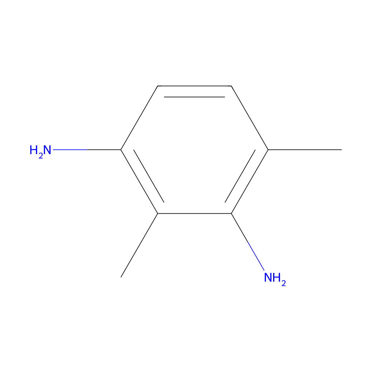 2,4-Dimethylbenzene-1,3-diamine molecular structure, CAS 13438-26-1