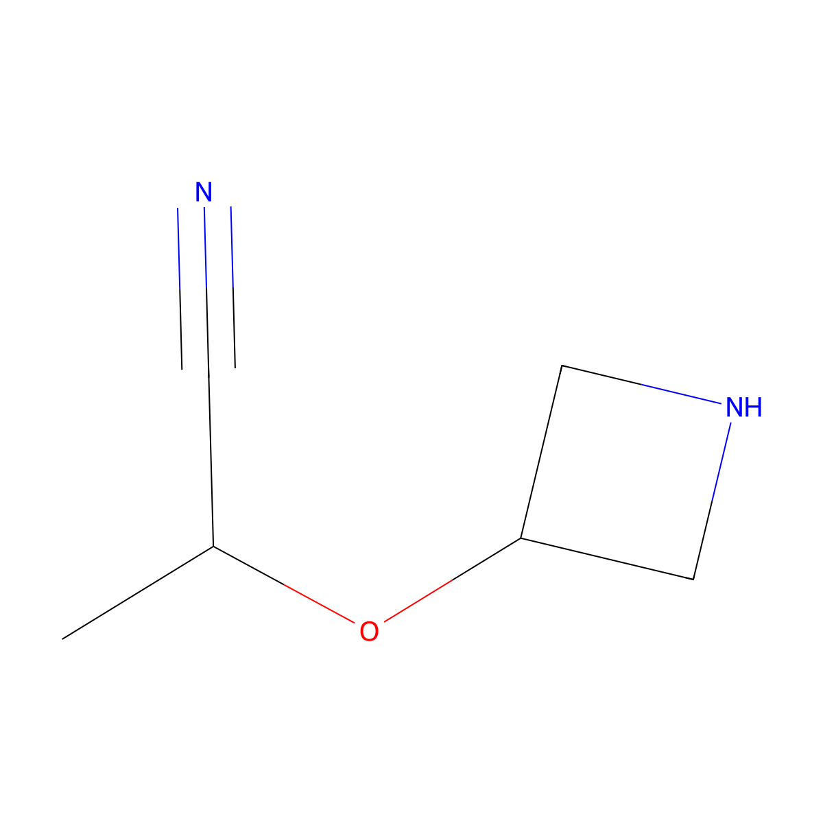 2-(Azetidin-3-yloxy)propanenitrile molecular structure, CAS 1343801-00-2