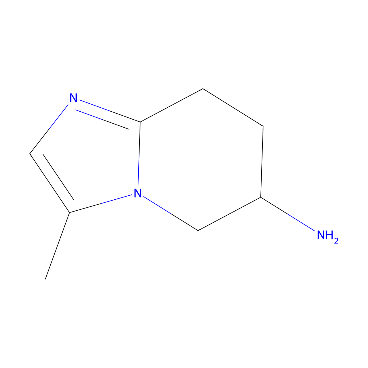 3-methyl-5H,6H,7H,8H-imidazo[1,2-a]pyridin-6-amine molecular structure, CAS 1343801-56-8