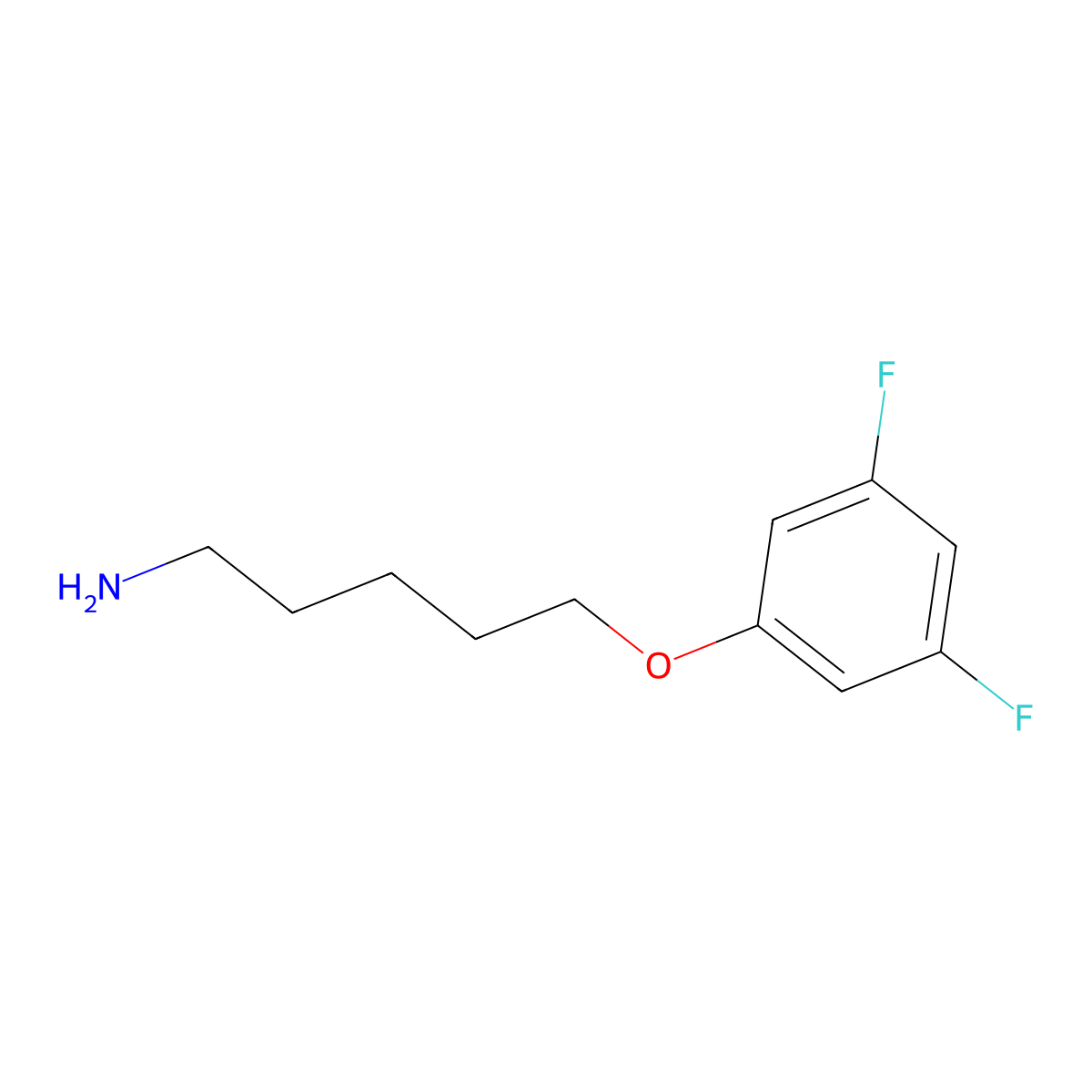 5-(3,5-Difluorophenoxy)pentan-1-amine molecular structure, CAS 1343802-98-1