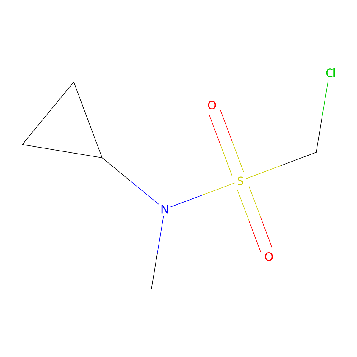 1-chloro-N-cyclopropyl-N-methylmethanesulfonamide molecular structure, CAS 1343803-65-5