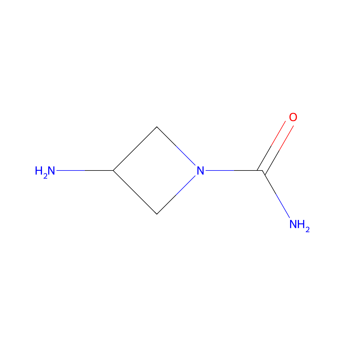 3-Aminoazetidine-1-carboxamide molecular structure, CAS 1343806-33-6