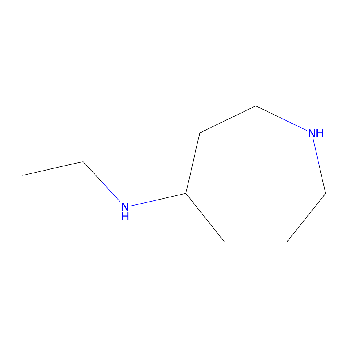 N-ethylazepan-4-amine molecular structure, CAS 1343806-68-7