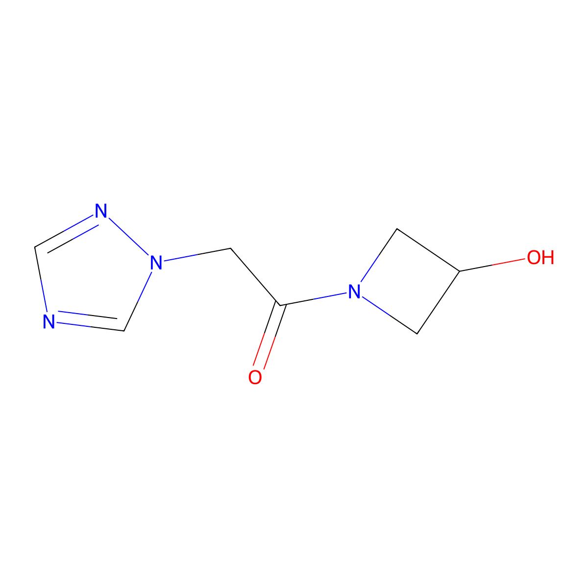 1-(3-hydroxyazetidin-1-yl)-2-(1H-1,2,4-triazol-1-yl)ethan-1-one molecular structure, CAS 1343809-21-1