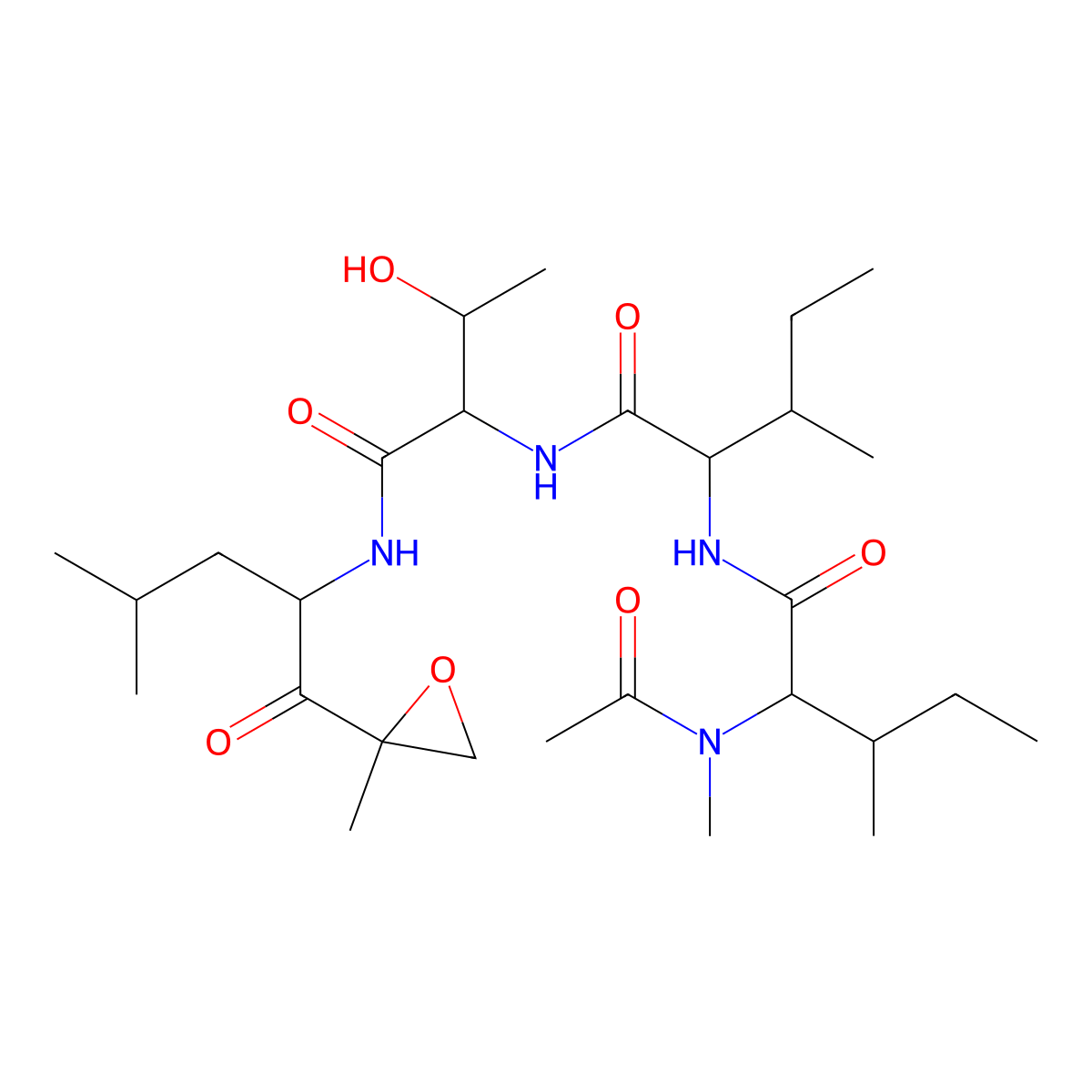 Epoxomicin molecular structure, CAS 134381-21-8