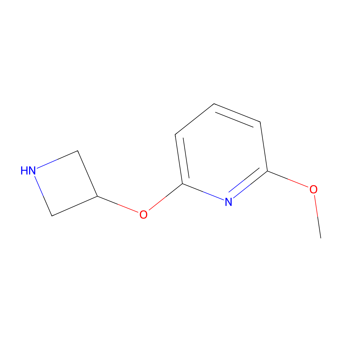 2-(Azetidin-3-yloxy)-6-methoxypyridine molecular structure, CAS 1343810-49-0
