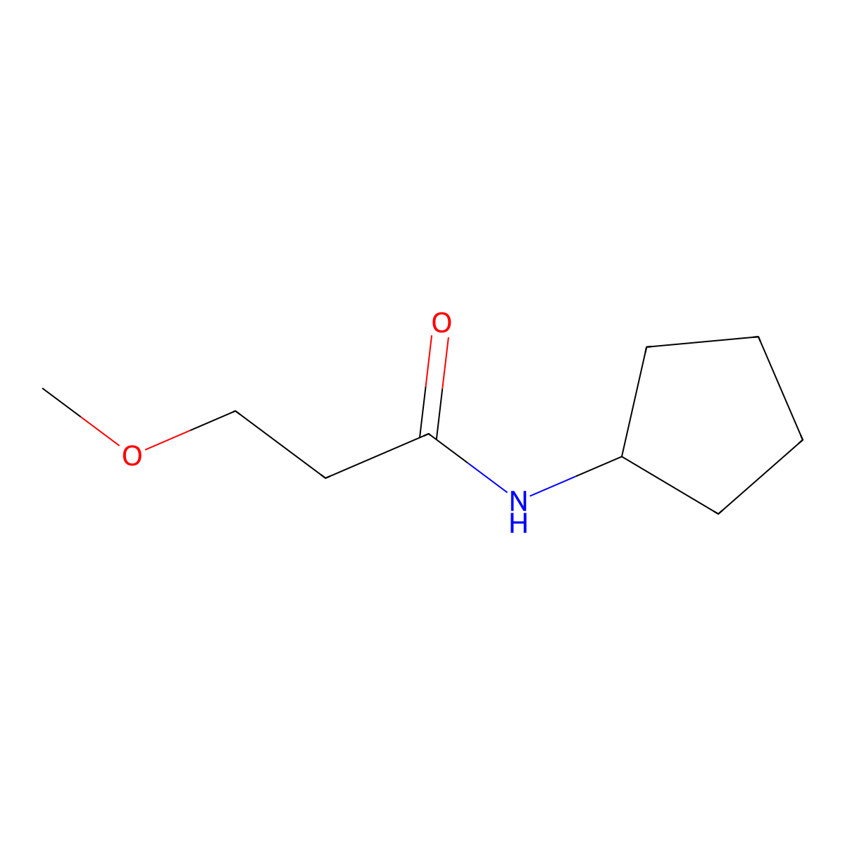 N-cyclopentyl-3-methoxypropanamide molecular structure, CAS 1343810-79-6