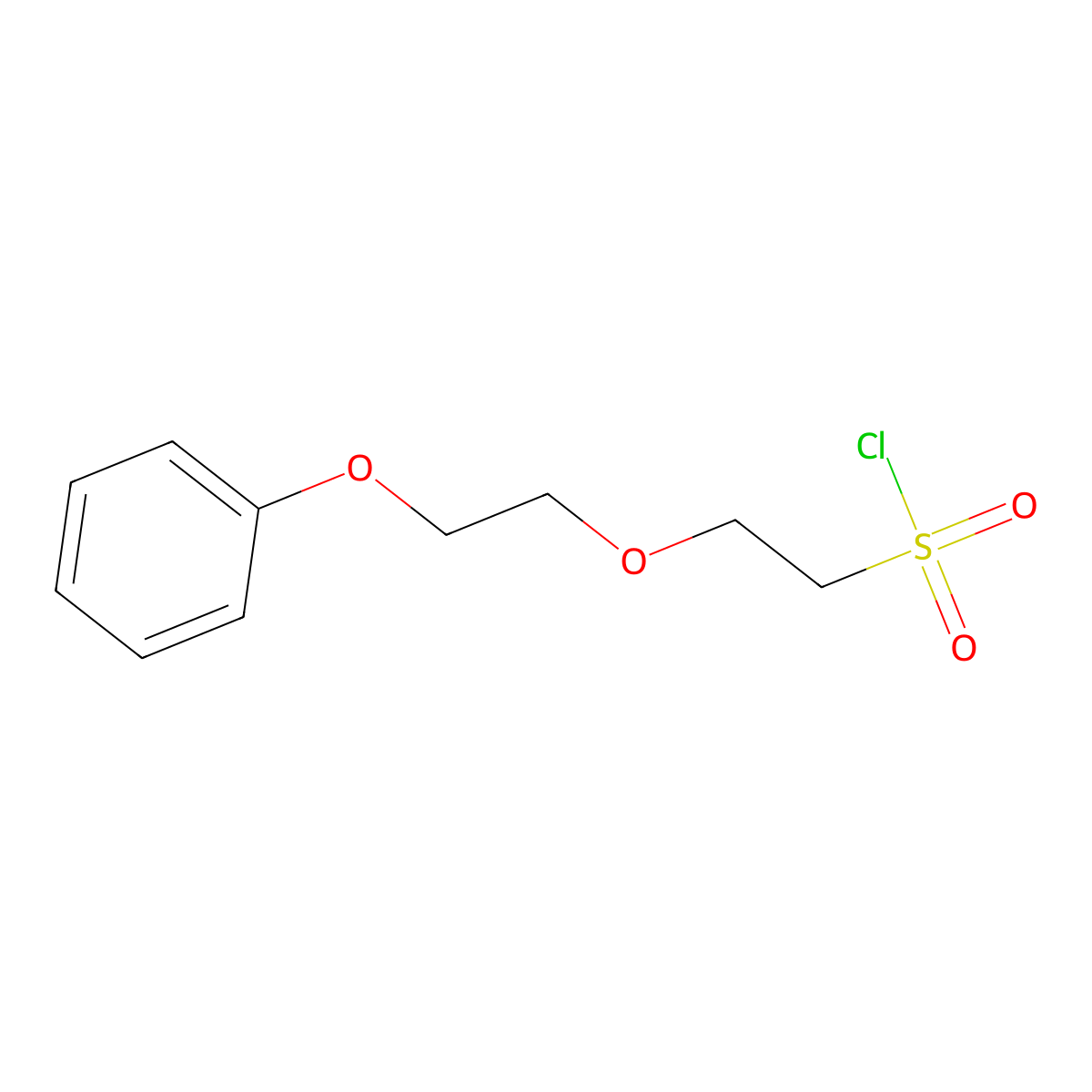 2-(2-Phenoxyethoxy)ethane-1-sulfonyl chloride molecular structure, CAS 1343812-20-3