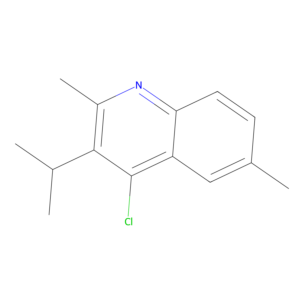 4-Chloro-3-isopropyl-2,6-dimethylquinoline molecular structure, CAS 1343814-39-0