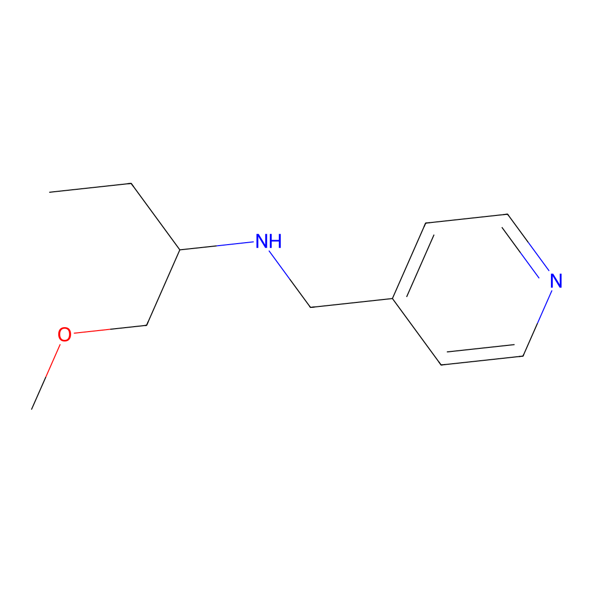 (1-Methoxybutan-2-yl)[(pyridin-4-yl)methyl]amine molecular structure, CAS 1343815-99-5
