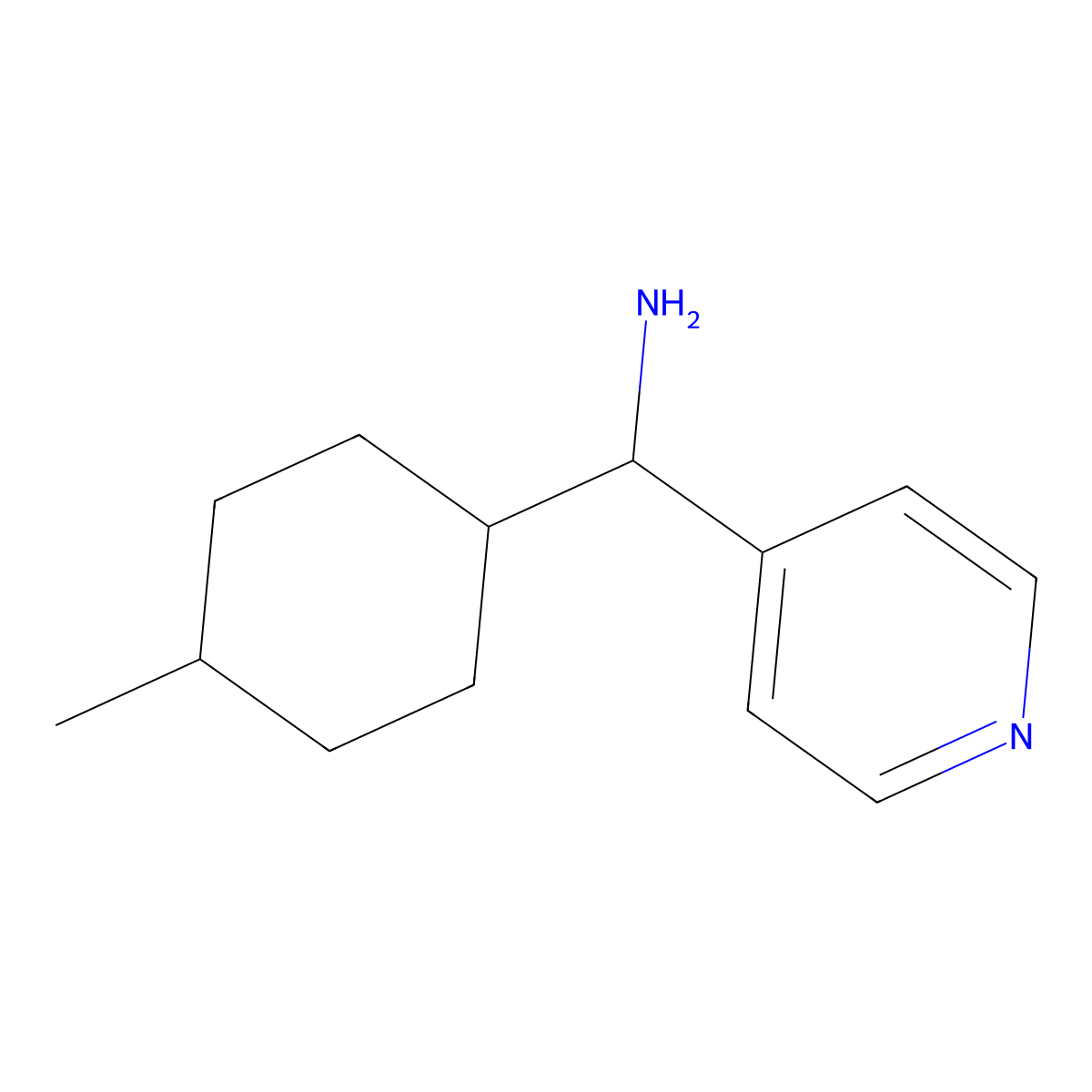 (4-Methylcyclohexyl)(pyridin-4-yl)methanamine molecular structure, CAS 1343816-09-0