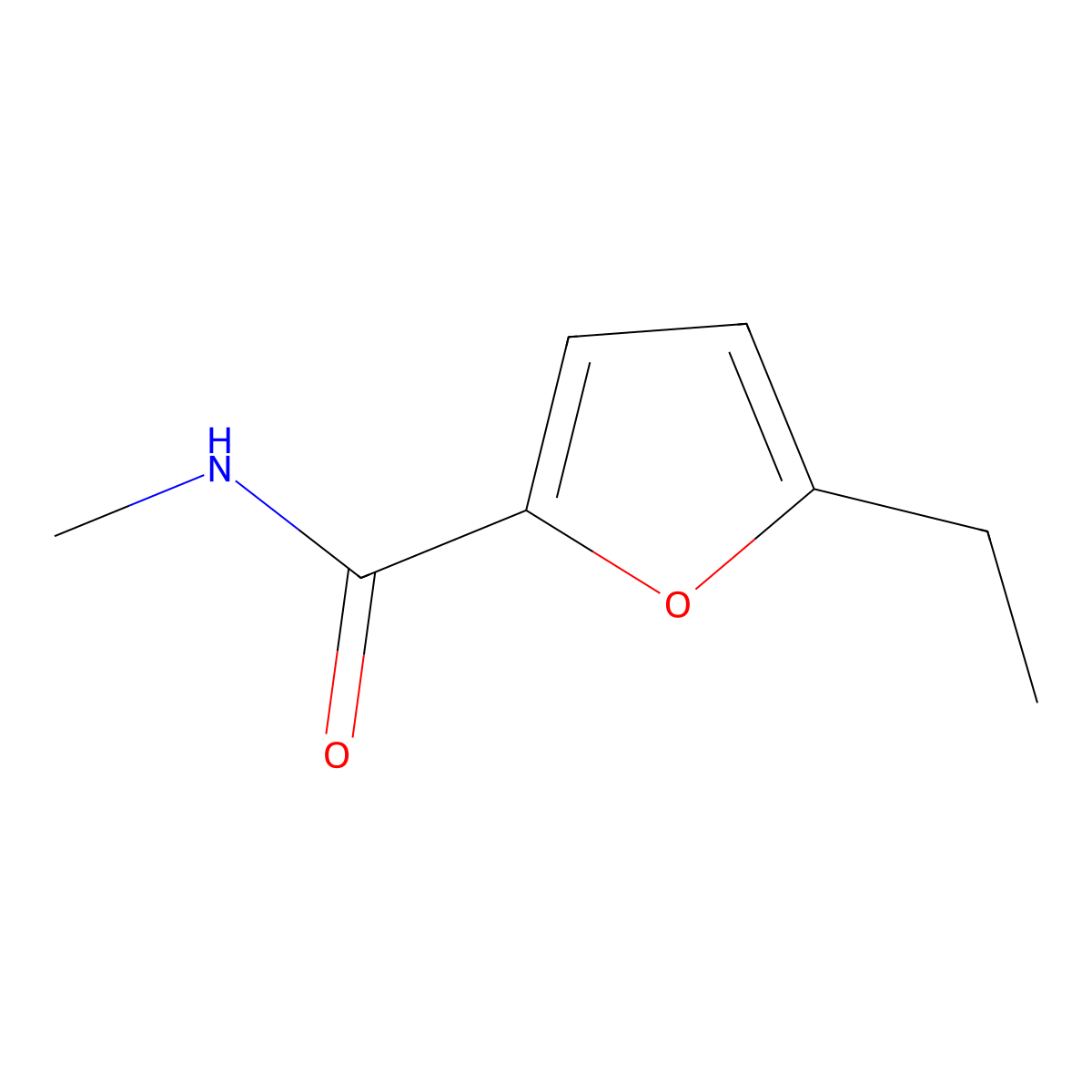 5-Ethyl-N-methyl-2-furancarboxamide molecular structure, CAS 1343816-50-1
