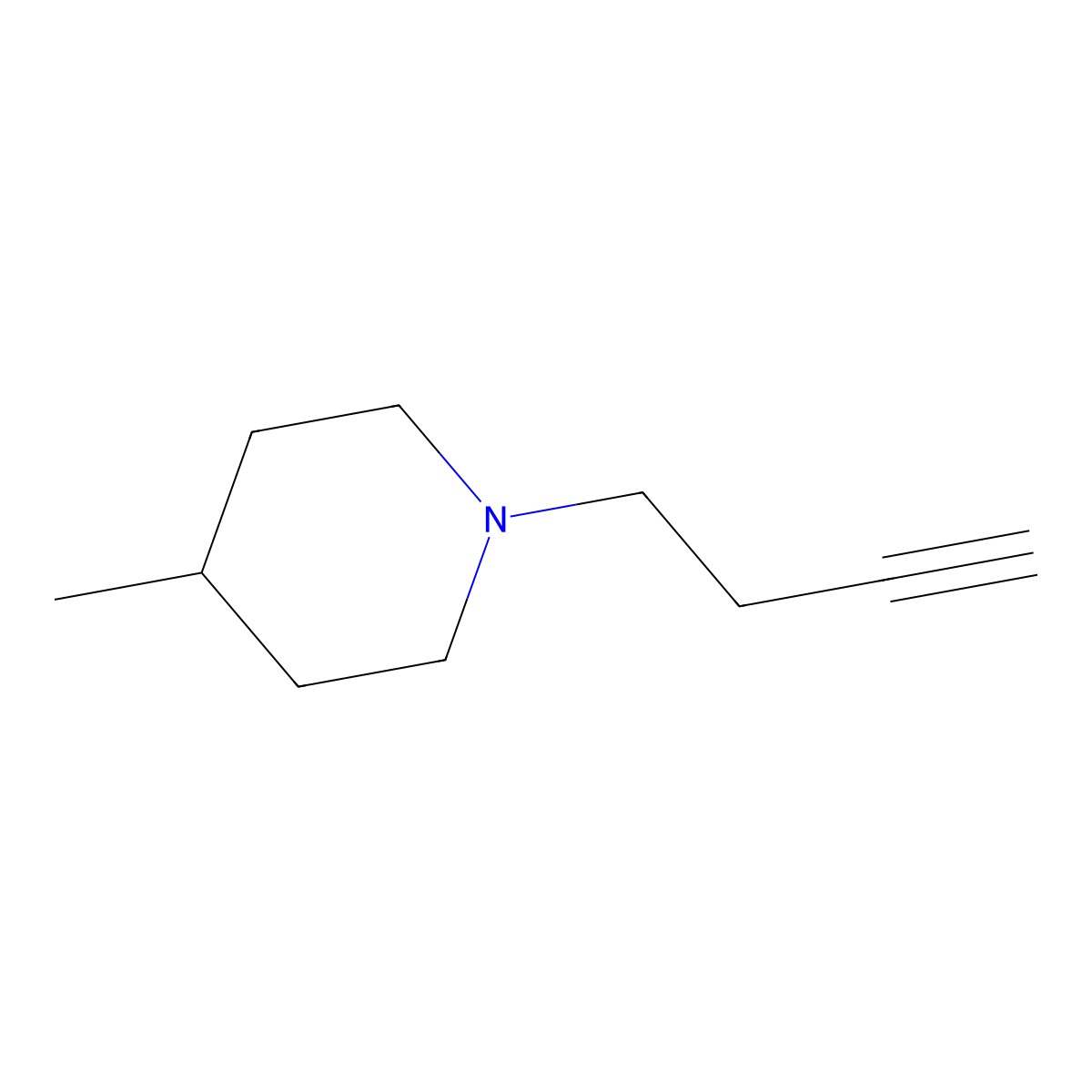 1-(But-3-yn-1-yl)-4-methylpiperidine molecular structure, CAS 1343816-79-4