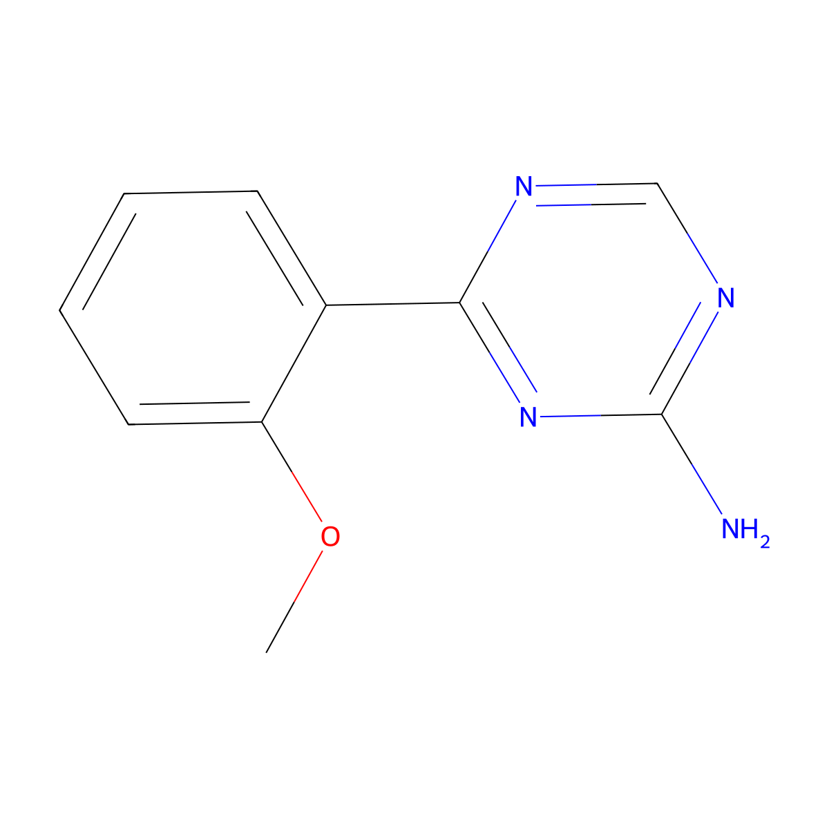 4-(2-Methoxyphenyl)-1,3,5-triazin-2-amine molecular structure, CAS 1343819-80-6