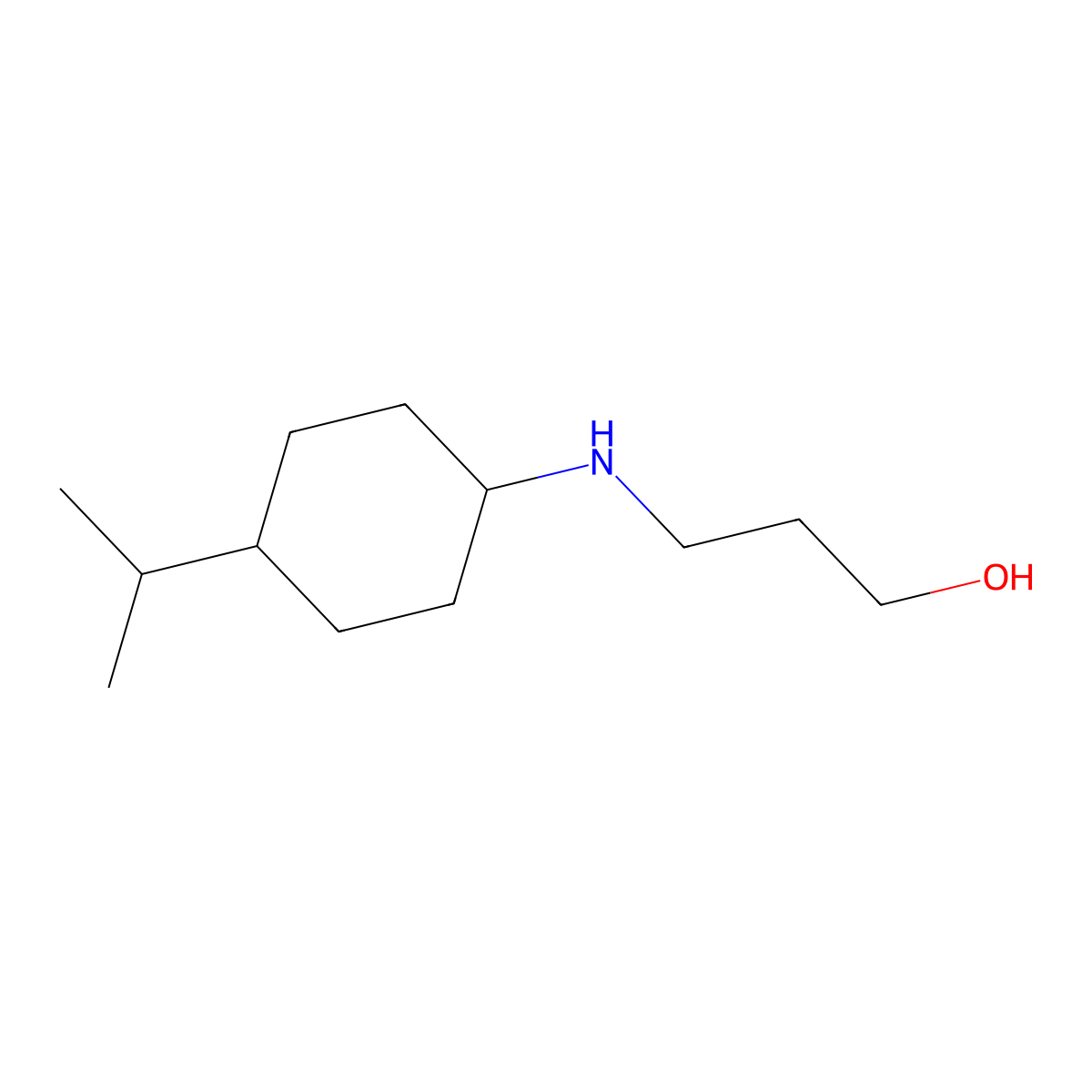 3-{[4-(Propan-2-yl)cyclohexyl]amino}propan-1-ol molecular structure, CAS 1343819-90-8