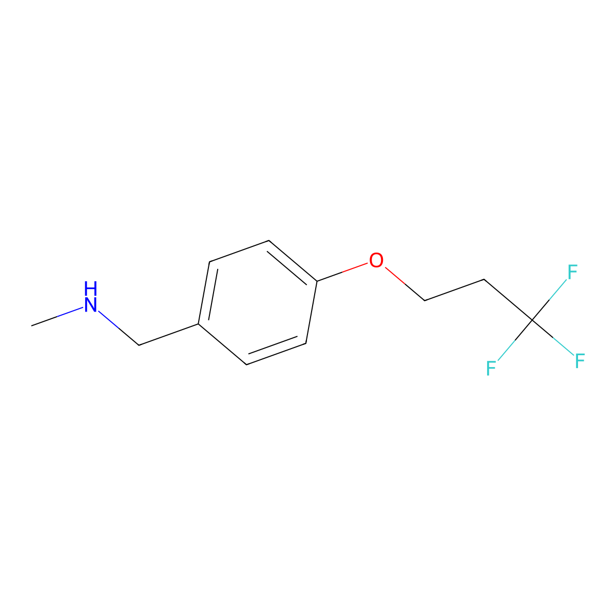 Methyl({[4-(3,3,3-trifluoropropoxy)phenyl]methyl})amine molecular structure, CAS 1343820-02-9