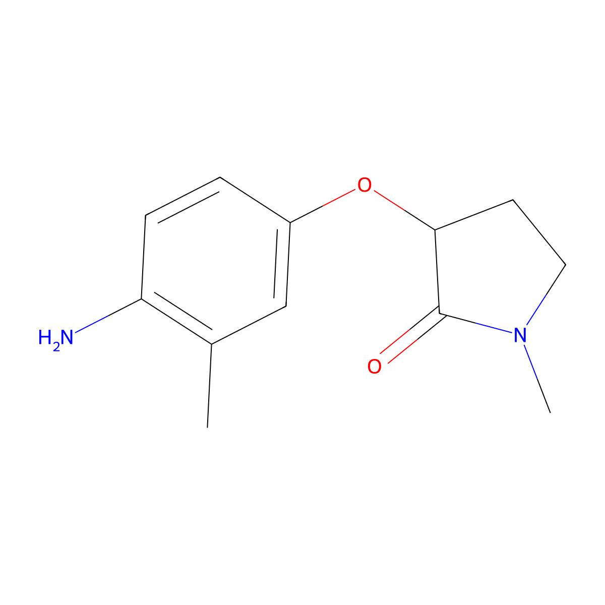 3-(4-Amino-3-methylphenoxy)-1-methylpyrrolidin-2-one molecular structure, CAS 1343823-13-1