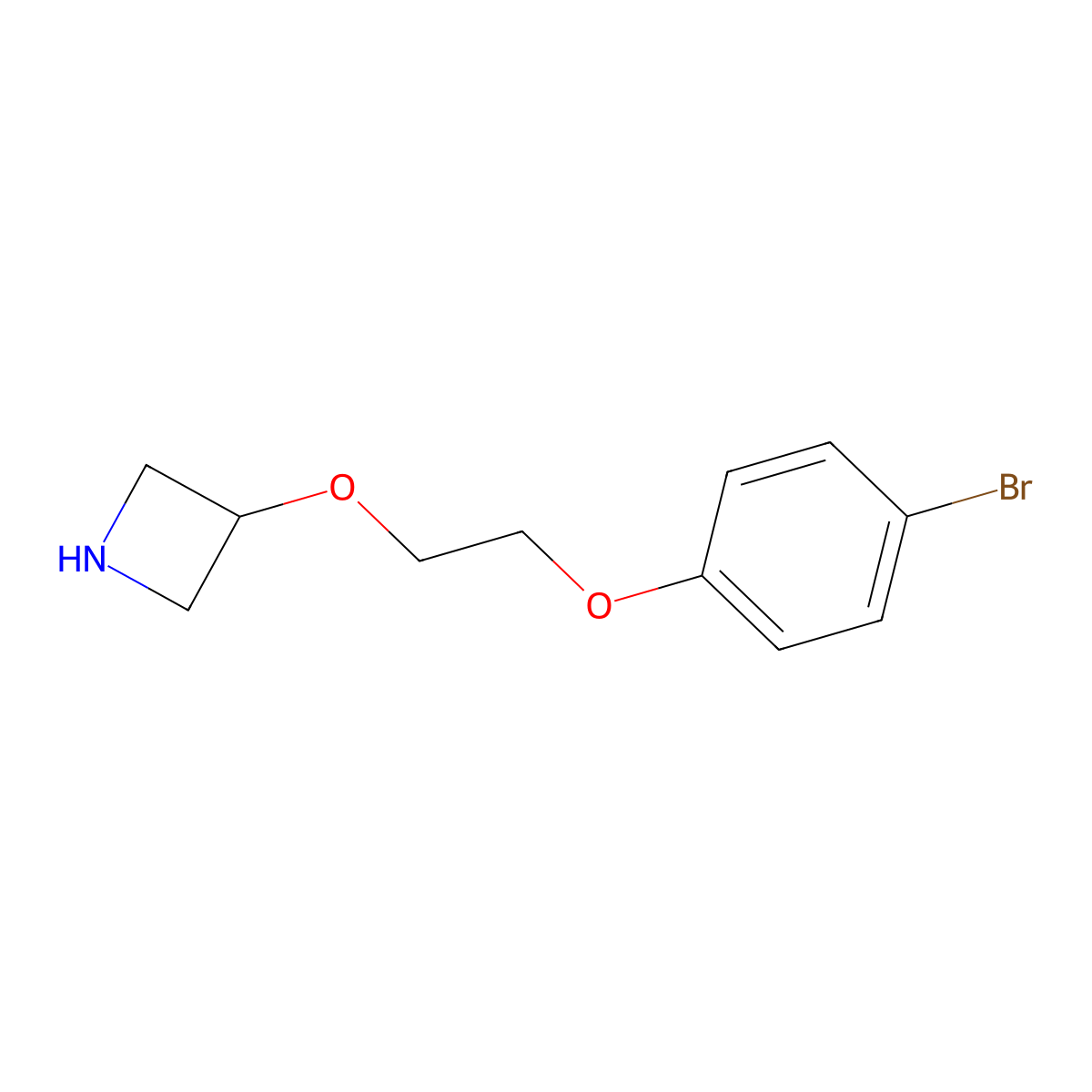 3-(2-(4-Bromophenoxy)ethoxy)azetidine molecular structure, CAS 1343824-68-9