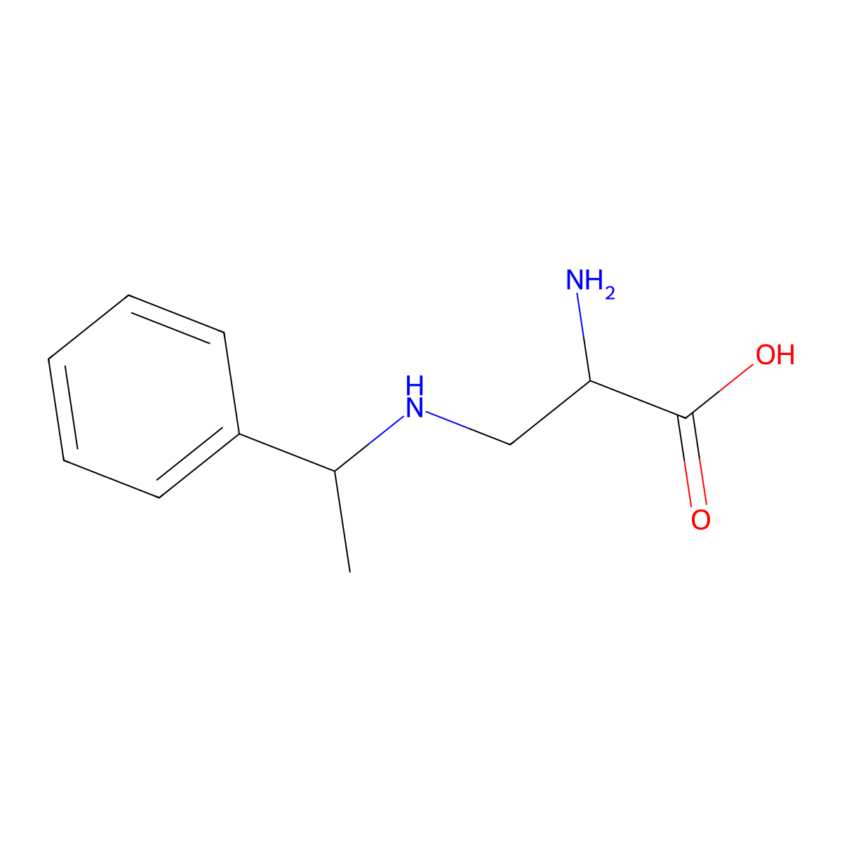 2-Amino-3-[(1-phenylethyl)amino]propanoic acid molecular structure, CAS 1343825-38-6