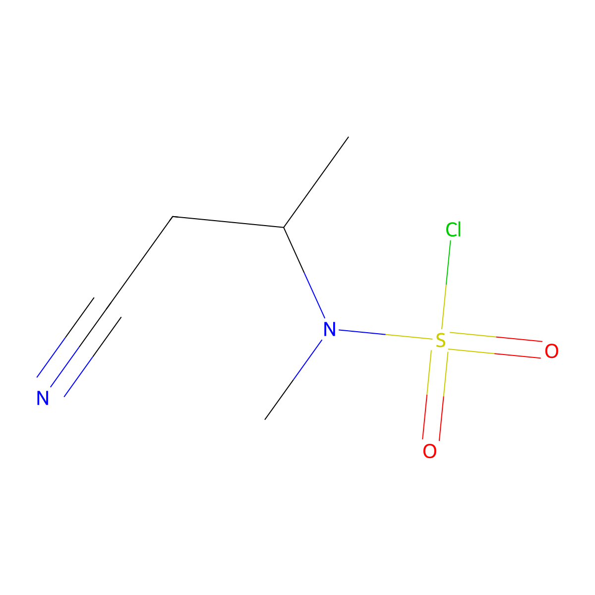 3-[(Chlorosulfonyl)(methyl)amino]butanenitrile molecular structure, CAS 1343825-88-6