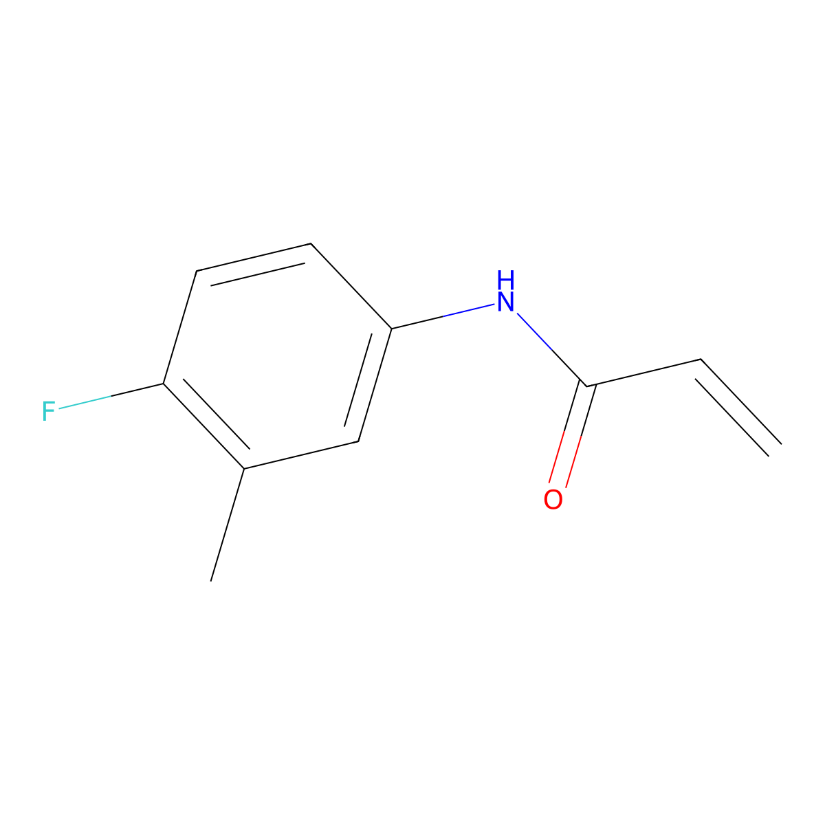 N-(4-Fluoro-3-methylphenyl)acrylamide molecular structure, CAS 1343826-07-2