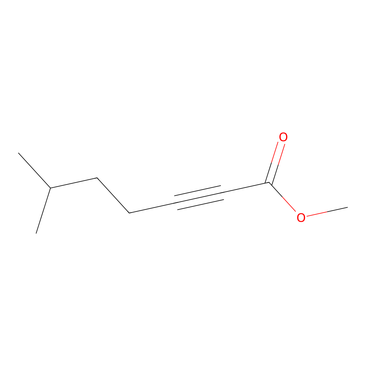Methyl 6-methylhept-2-ynoate molecular structure, CAS 1343826-75-4