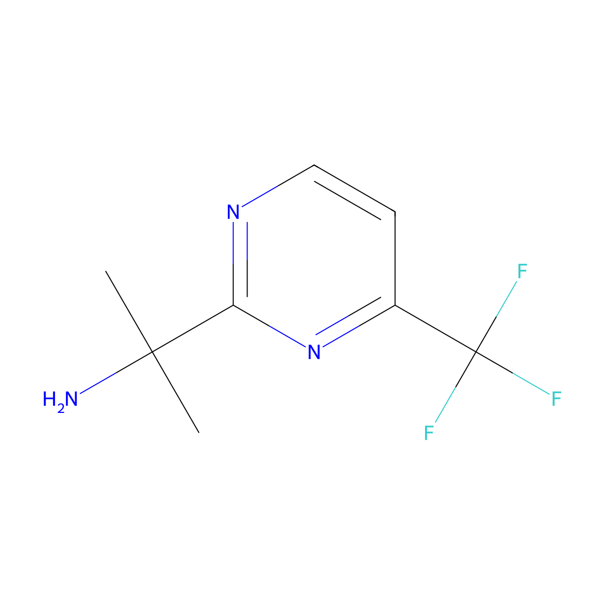 2-(4-(Trifluoromethyl)pyrimidin-2-yl)propan-2-amine molecular structure, CAS 1343829-77-5