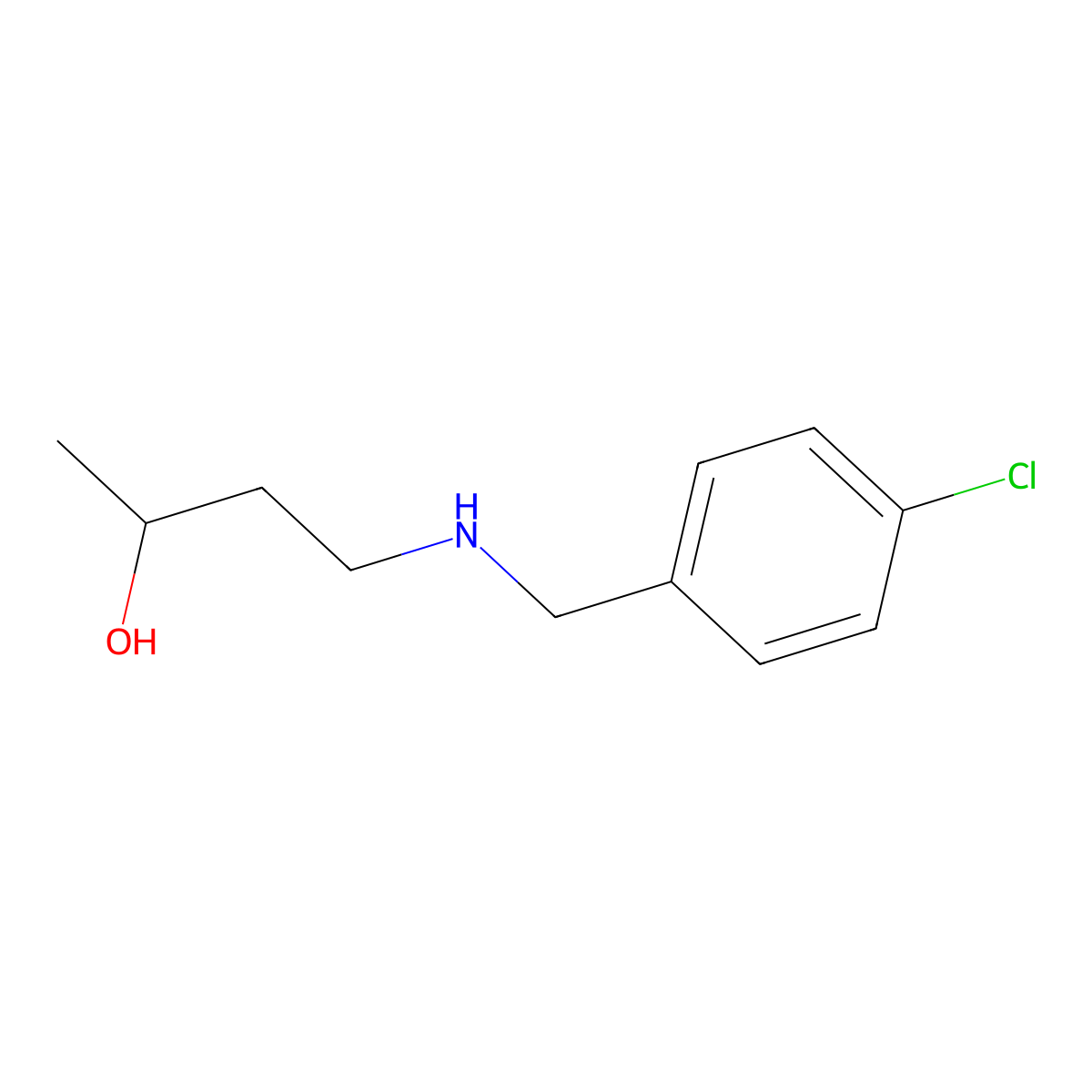 4-{[(4-Chlorophenyl)methyl]amino}butan-2-ol molecular structure, CAS 1343829-89-9