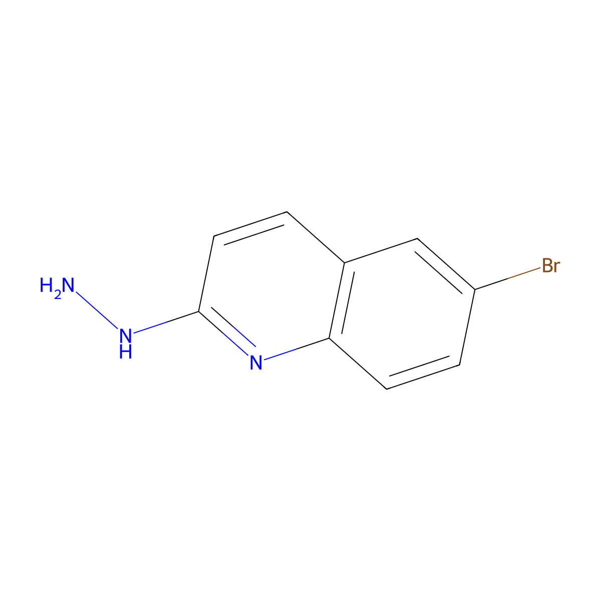 6-Bromo-2-hydrazineylquinoline molecular structure, CAS 1343830-81-8