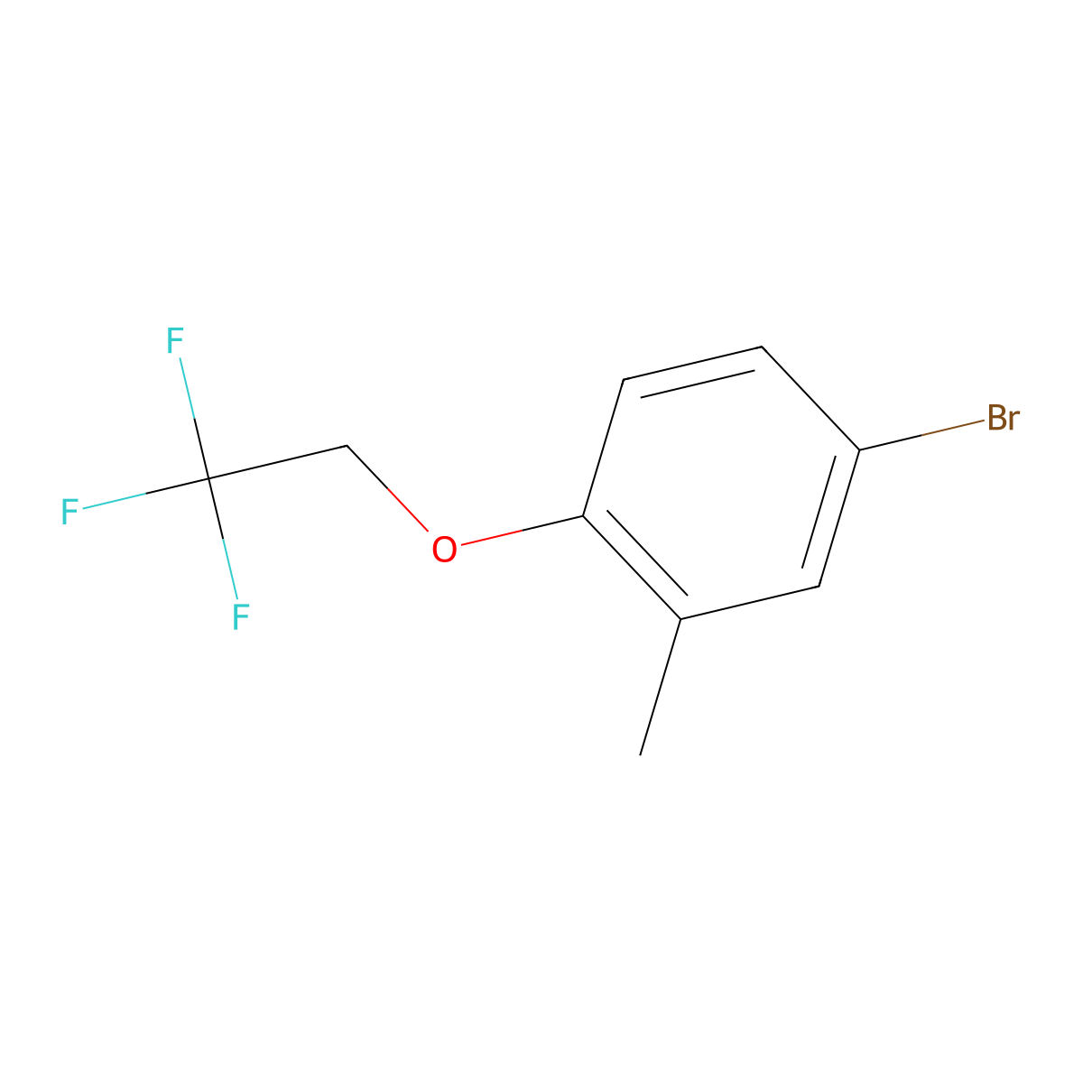4-Bromo-2-methyl-1-(2,2,2-trifluoroethoxy)benzene molecular structure, CAS 1343834-35-4