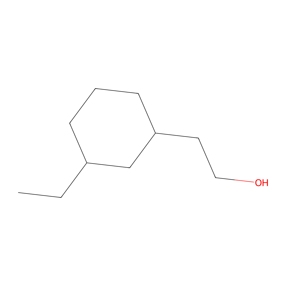 2-(3-Ethylcyclohexyl)ethan-1-ol molecular structure, CAS 1343834-40-1