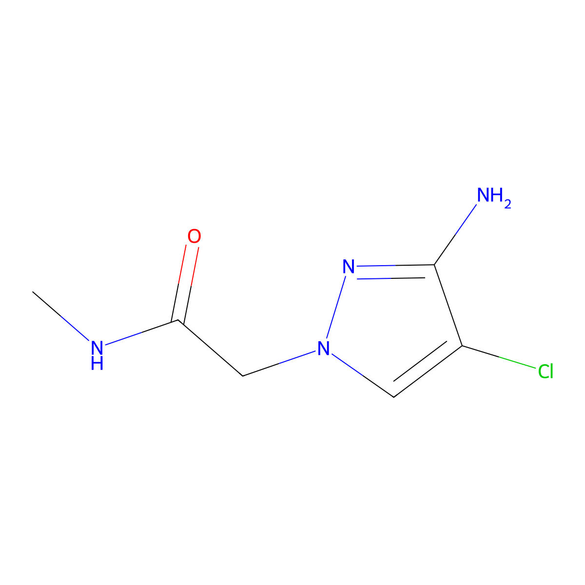 2-(3-Amino-4-chloro-1H-pyrazol-1-YL)-N-methylacetamide molecular structure, CAS 1343834-50-3
