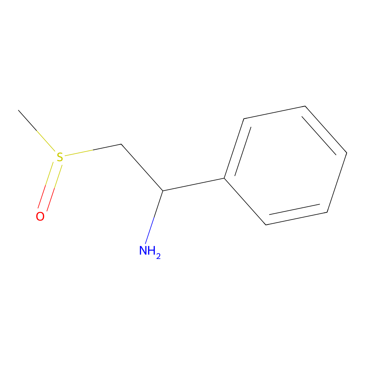 2-Methanesulfinyl-1-phenylethan-1-amine molecular structure, CAS 1343837-40-0