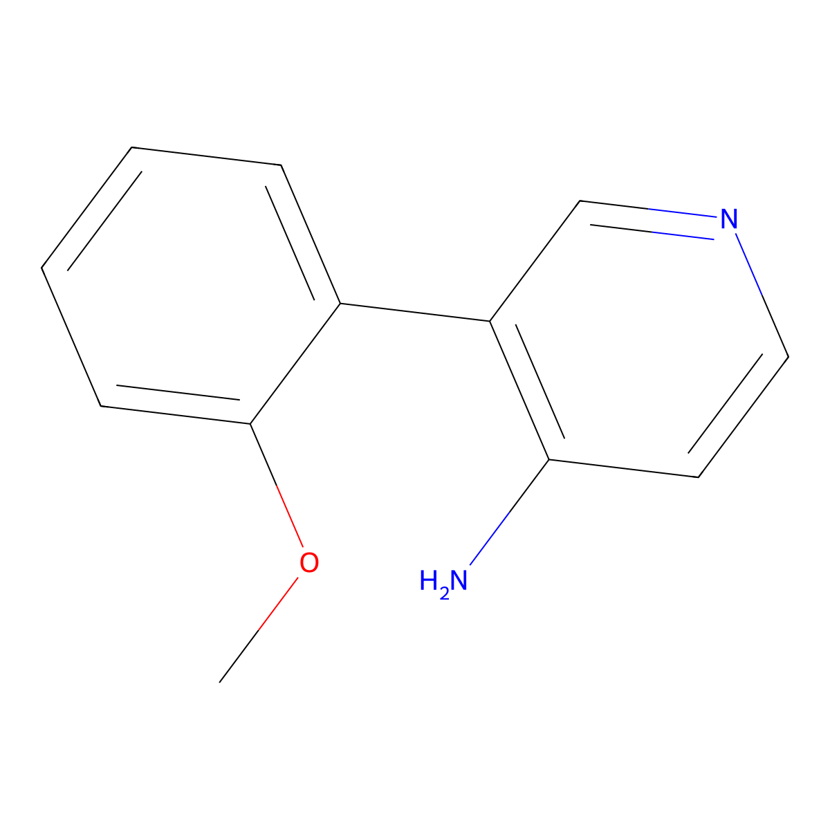 3-(2-Methoxyphenyl)pyridin-4-amine molecular structure, CAS 1343839-05-3