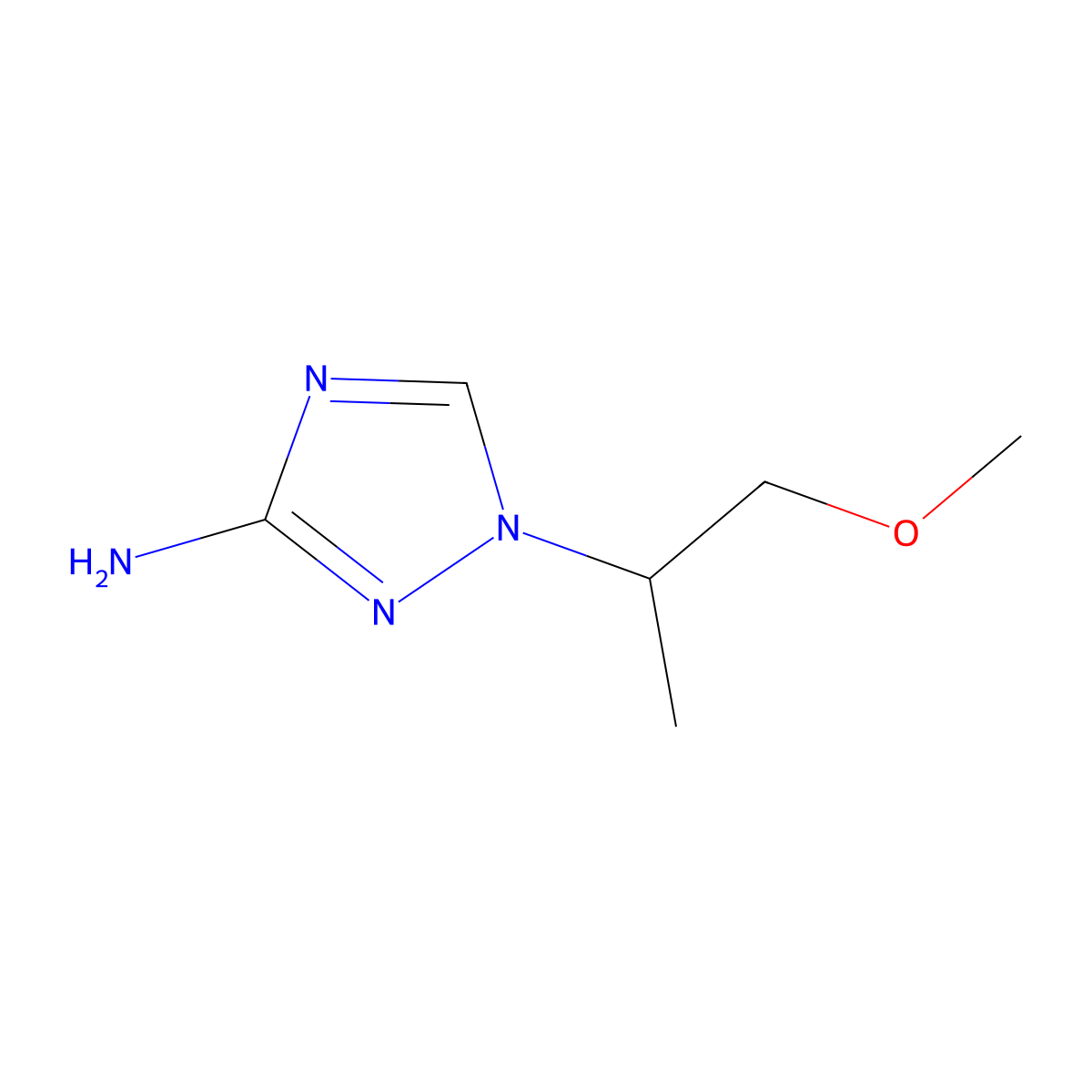 1-(1-methoxypropan-2-yl)-1H-1,2,4-triazol-3-amine molecular structure, CAS 1343839-27-9