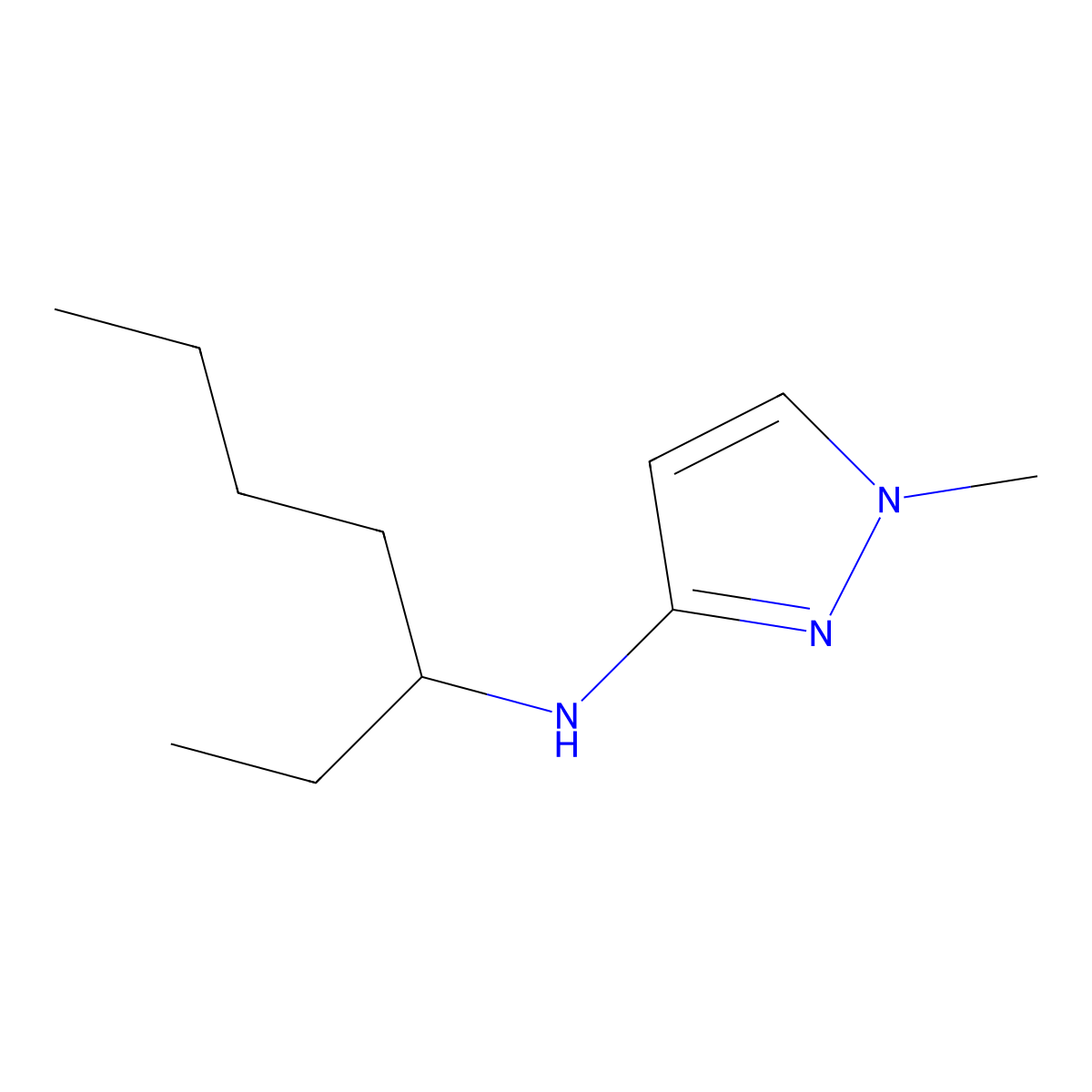 N-(Heptan-3-yl)-1-methyl-1H-pyrazol-3-amine molecular structure, CAS 1343843-49-1