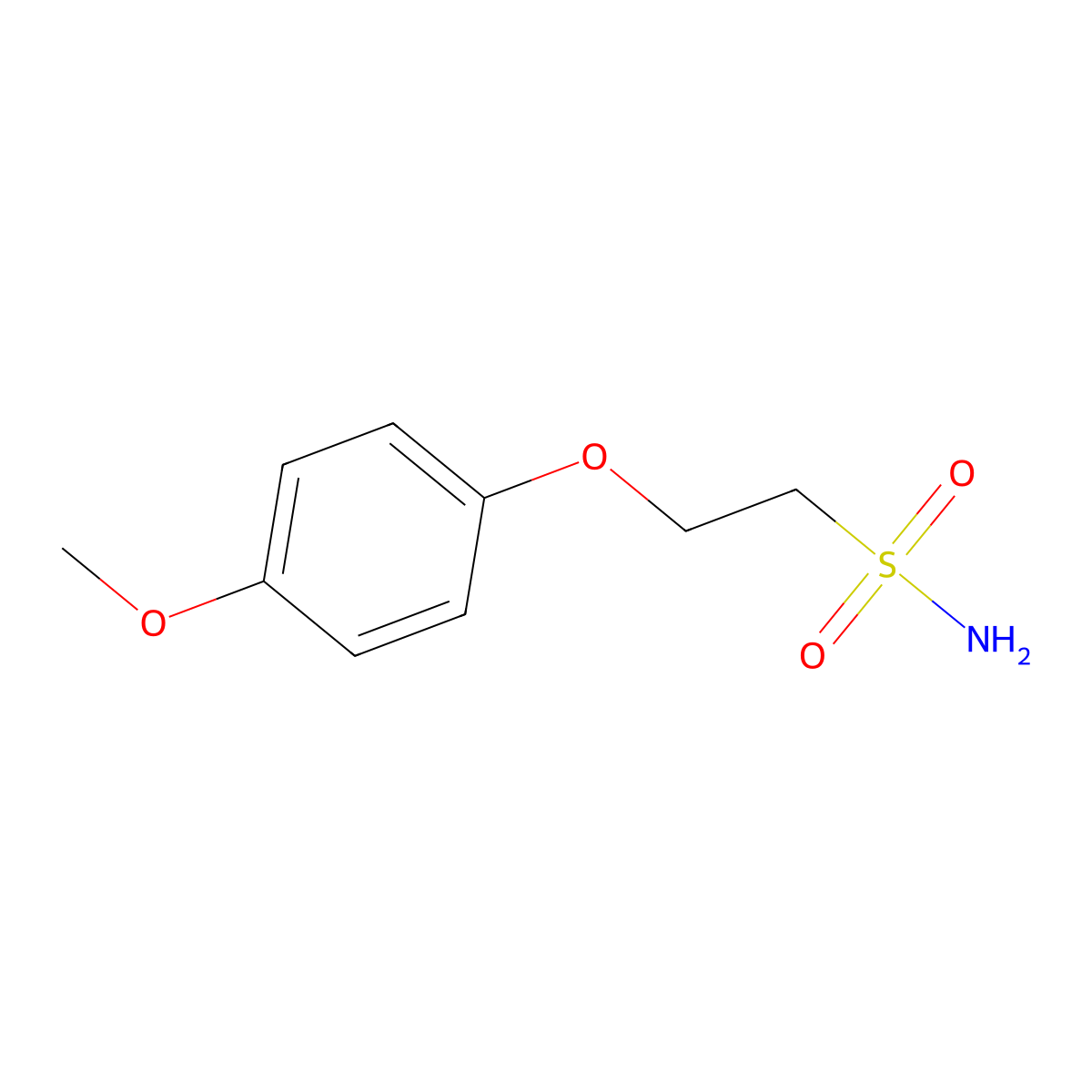 2-(4-Methoxyphenoxy)ethane-1-sulfonamide molecular structure, CAS 1343848-12-3